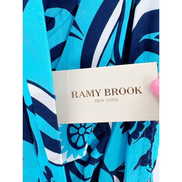 RAMY BROOK Dress NEW Size 0 Meena Mini Blue Print $445 - Picture 3 of 4